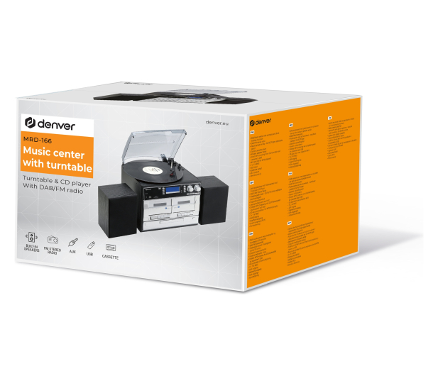 Denver Miniwieża Denver MRD-166 z gramofonem i radio DAB+/FM czarna - 1535051 - zdjęcie 6